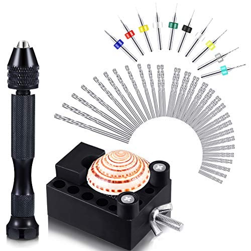 10Pcs PCB Mini Drills 0.1-1.0 mm,46Pcs 0.3-3.0mm Twist Drills,1 Pin Vise Hand Drill,1 Bench Vise 58Pcs Hand Drill Bits Set for Craft Carving DIY 10Pcs PCB Mini Drills 0.1-1.0 mm,46Pcs 0.3-3.0mm Twist Drills,1 Pin Vise Hand Drill,1 Bench Vise 58Pcs Hand Drill Bits Set for Craft Carving DIY